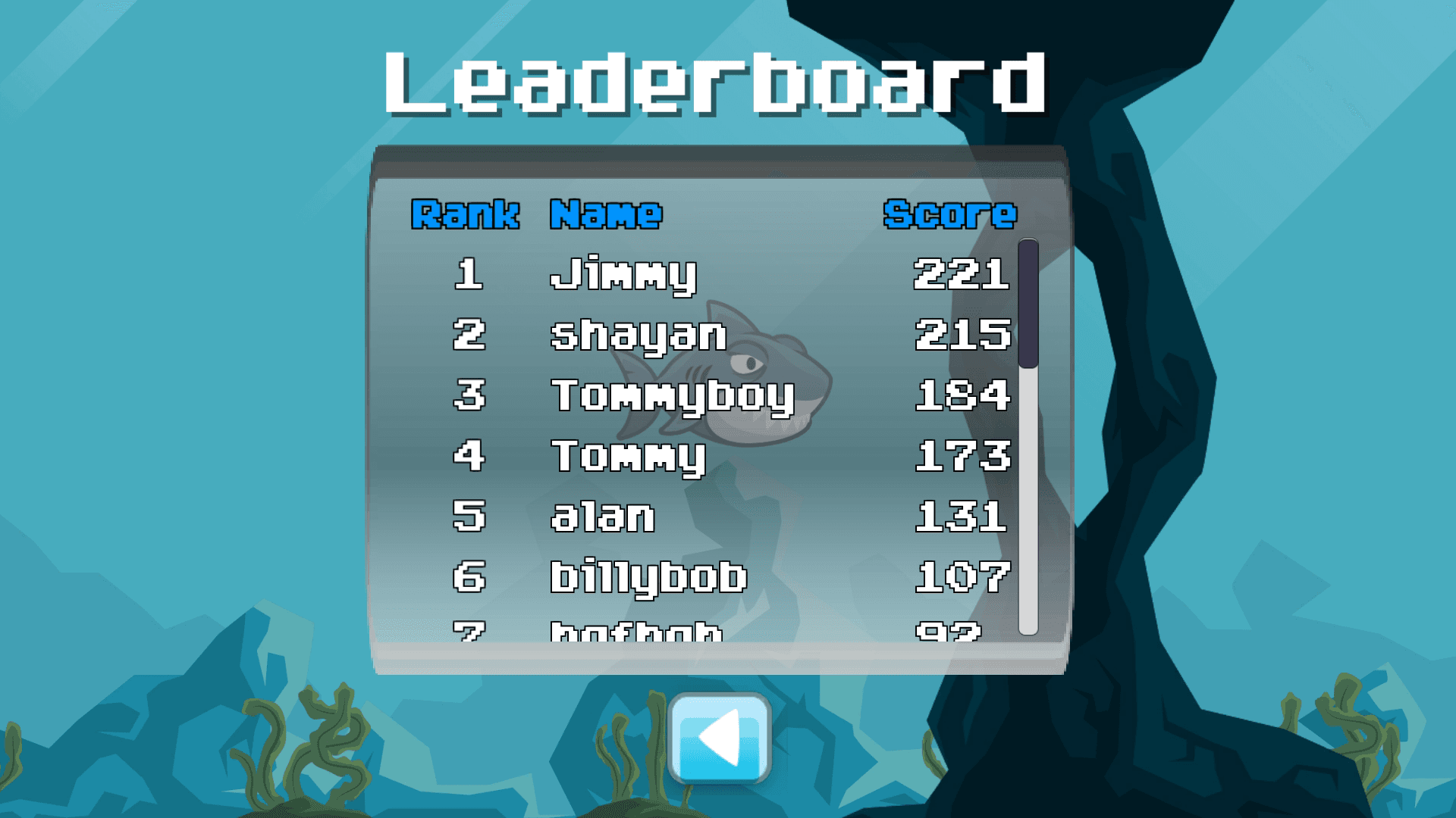 Flappy Shark leaderboard